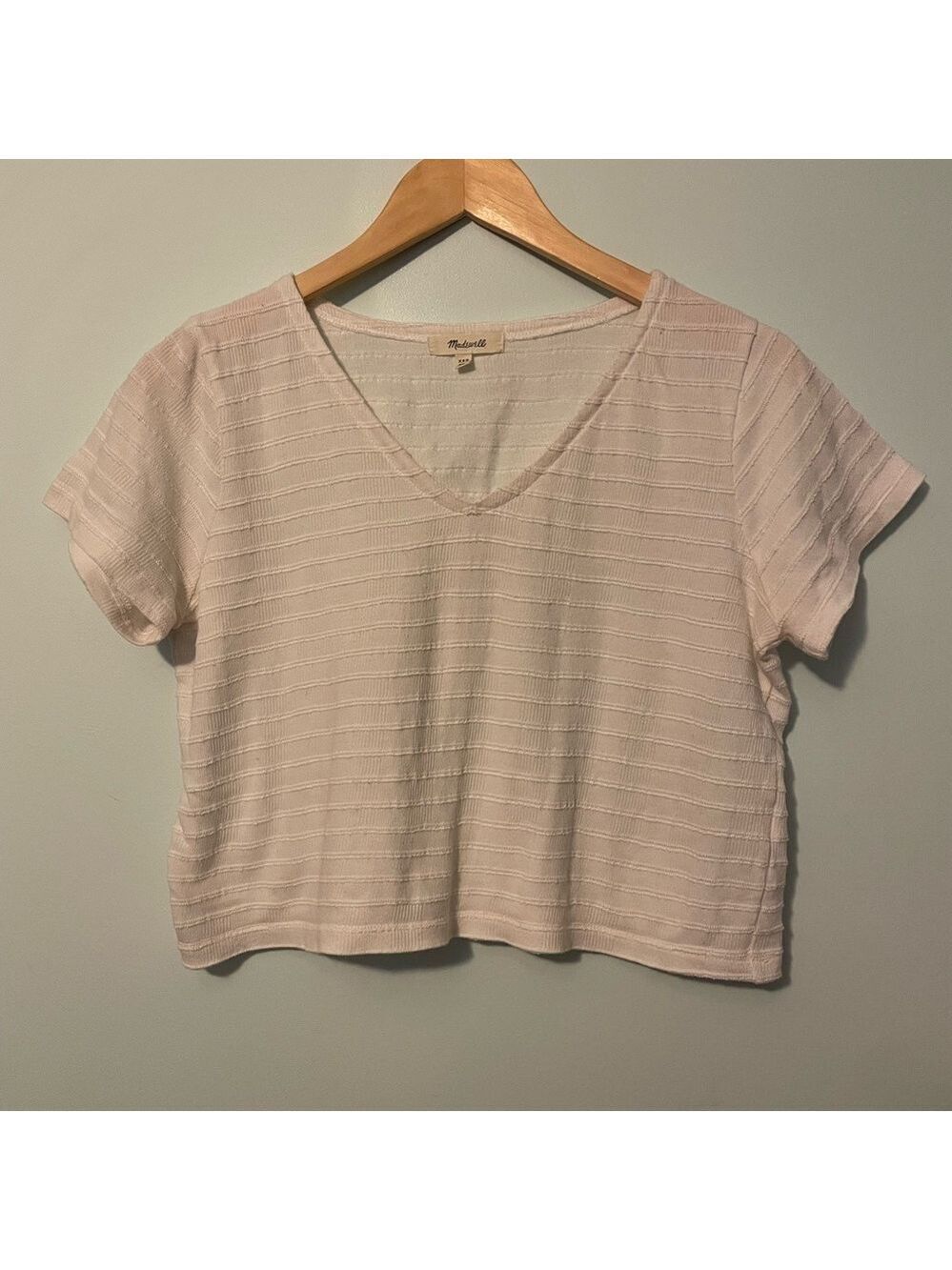Madewell Textured Crop Top White XXS